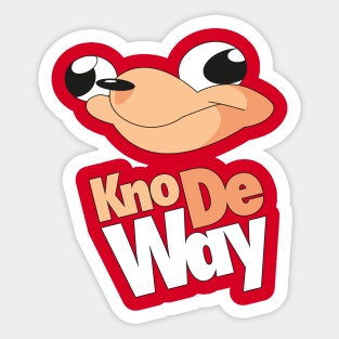 Kno De Way - Ugandan Knuckles Meme Shirt Sticker